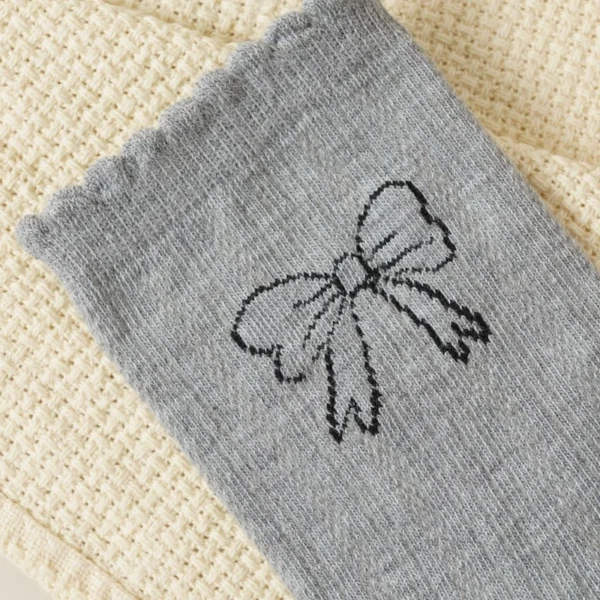 Sweet Bow Mid‑Tube Summer Socks