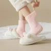 Simple Warm Coral Fleece Anti‑Slip Floor Socks