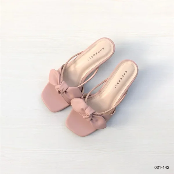 New York Bow Strap Heels in Pink