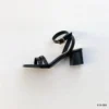 Hawaii Strap Block Heel Sandals in Black