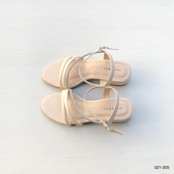 City Walk Strap Heels in Nude