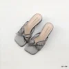 Shoe Barley Block Heel Sandals in Grey