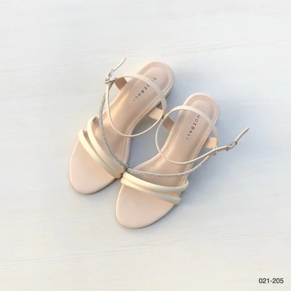 City Walk Strap Heels in Nude