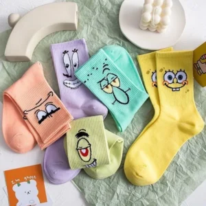 sg-11134201-7rd3s-lvr594daxjpk4d Set of 5 SpongeBob Emoji Long Socks