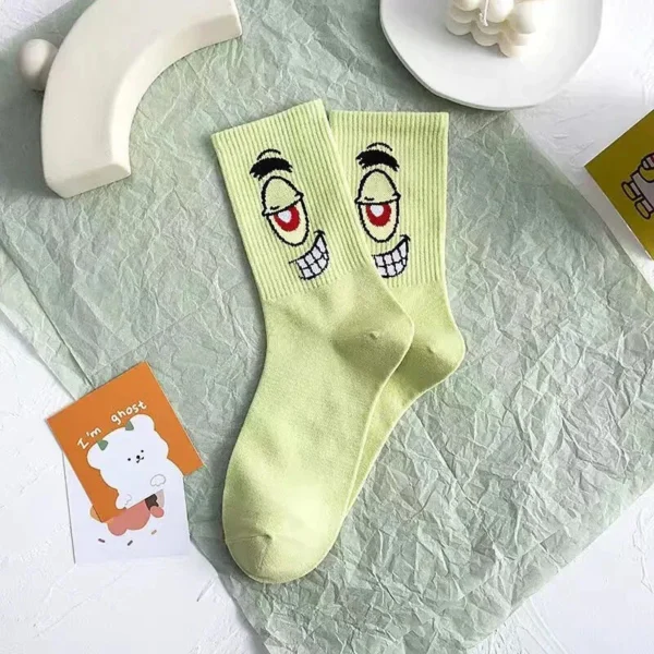 Set of 5 SpongeBob Emoji Long Socks