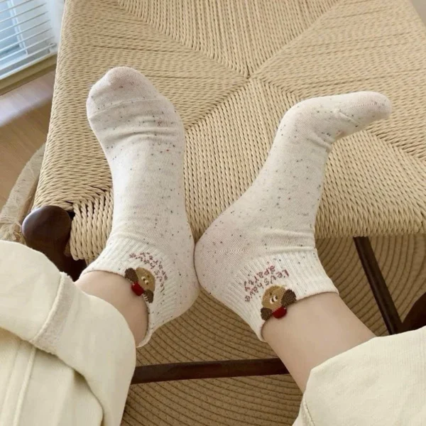 sg-11134201-7rdvv-mdiq2812h0lm9a Set of 5 Women Low Cut Polka Dot Animal Socks