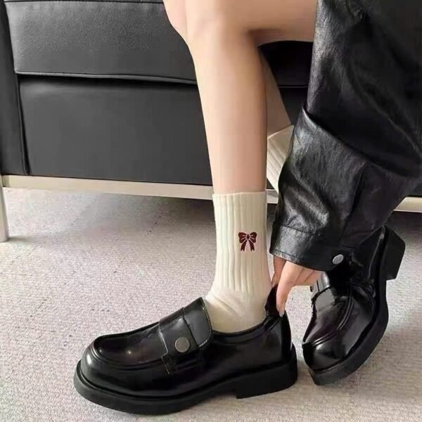 sg-11134201-821ff-mhamc7ql6lmy07 Set of 5 Women High Collar Bow Pattern Socks