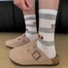 Set of 4 Women Cotton Dog High Collar Socks